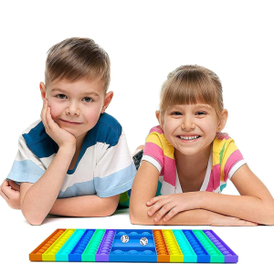 Pop It buborékpukkasztó társasjáték dobókockákkal / stresszoldó játék | Rubik kocka