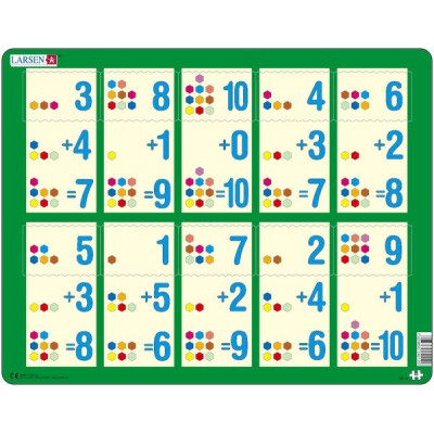 Larsen maxi puzzle 10 db-os Összeadás zöld AR12